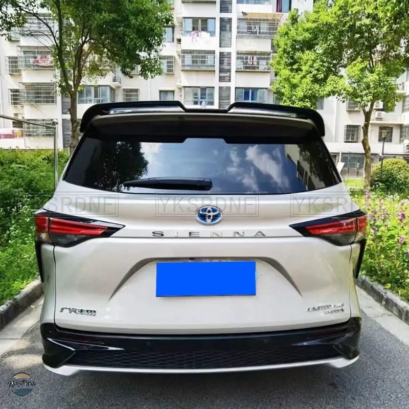 並行輸入品 トヨタ toyota スポイラー ルーフスポイラー アクセサリー カスタム abs- シエナ 光沢 ある黒 カーボン 外観 トランク カスタムパーツ 部品_2