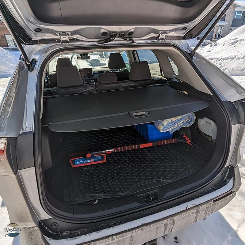 並行輸入品 rav4 トヨタ toyota カバー キャリア 2019-21 2022 2023 2024 黒 suv 格納式リアブーツトランクセキュリティシールドカーゴ カスタムパーツ 部品_1