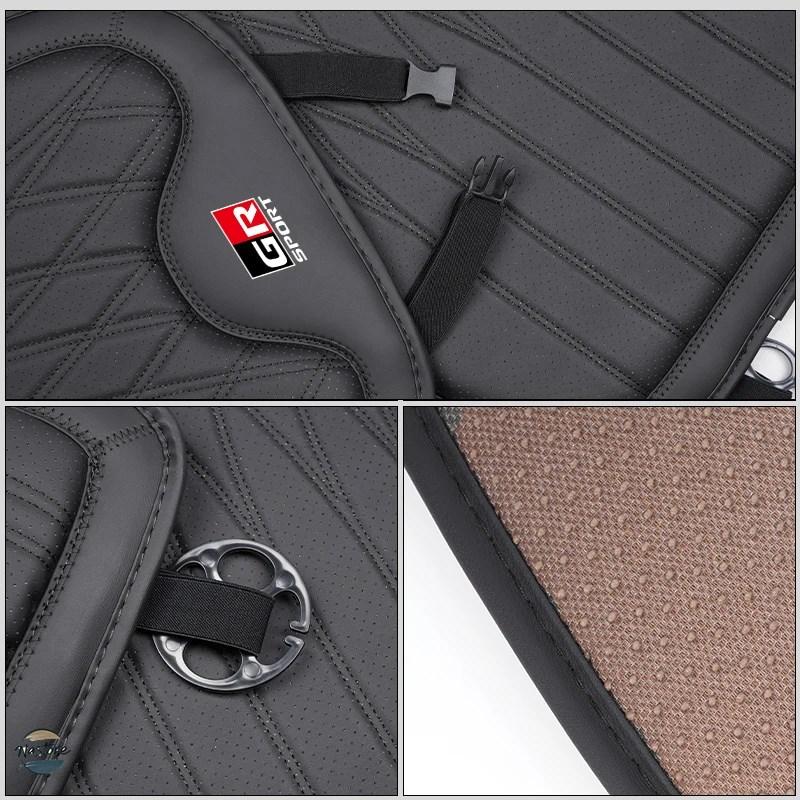 並行輸入品 rav4 トヨタ toyota car front rear seat cushion cover ice silk protector pad for gr supra aygo prado hilux yaris カスタムパーツ 部品の画像