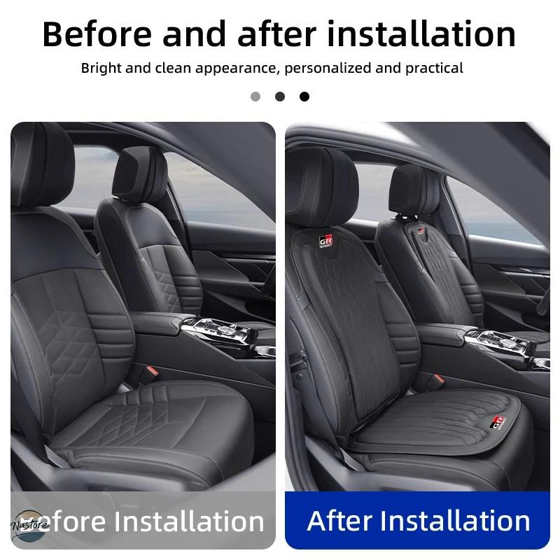 並行輸入品 rav4 トヨタ toyota car front rear seat cushion cover ice silk protector pad for gr supra aygo prado hilux yaris カスタムパーツ 部品の画像