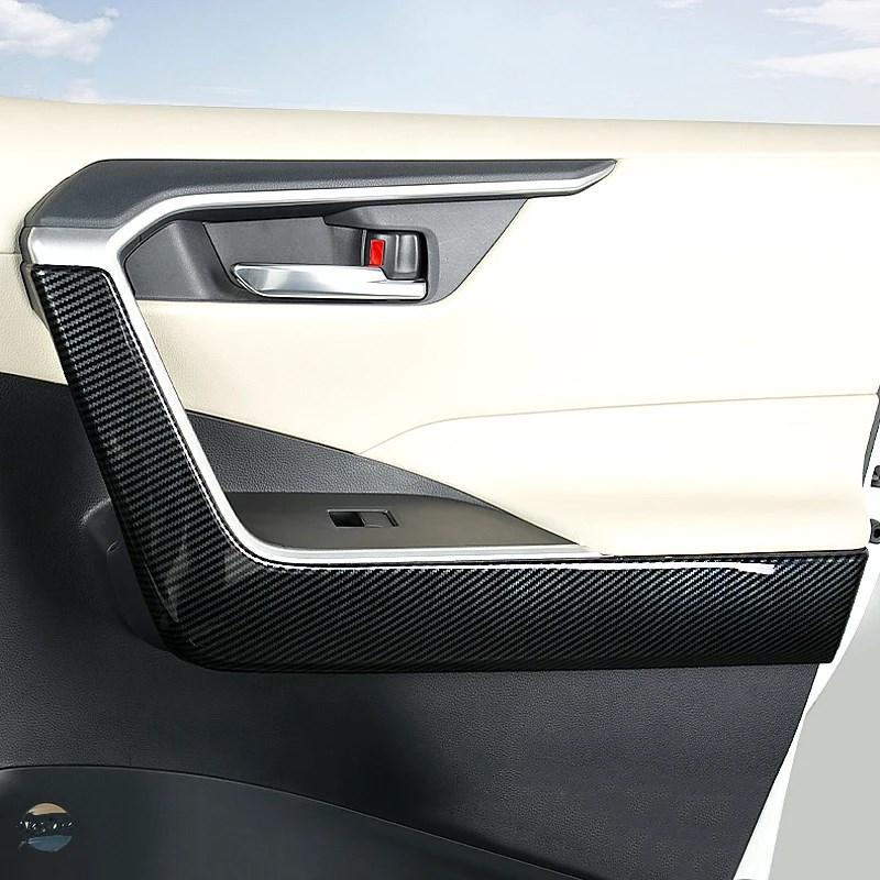 並行輸入品 rav4 トヨタ toyota for 2019-21 2022 2023 2024 rav 4 xa50 hybrid car door inner armrest trim cover anti-scratch strip カスタムパーツ 部品
