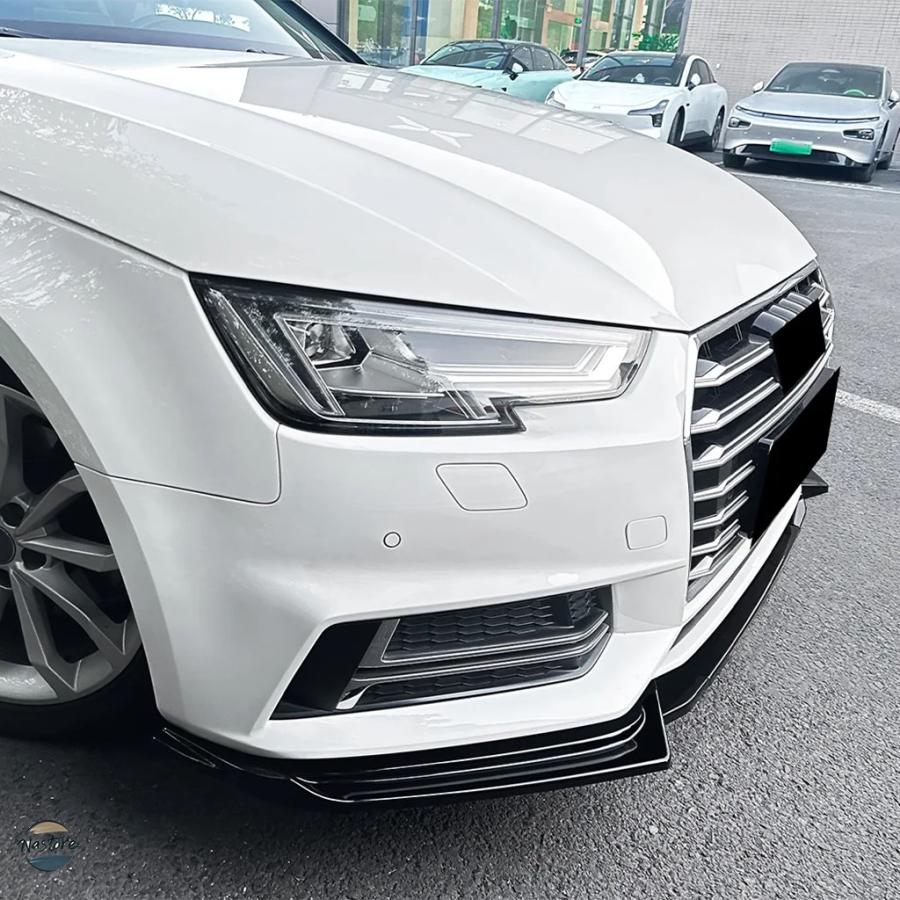 並行輸入品 アウディ A4 フロントバンパー スポイラー リップ ガード 