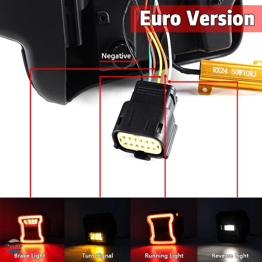 並行輸入品 ジープ ラングラー JL 2018 2023 LED テールライト リア
