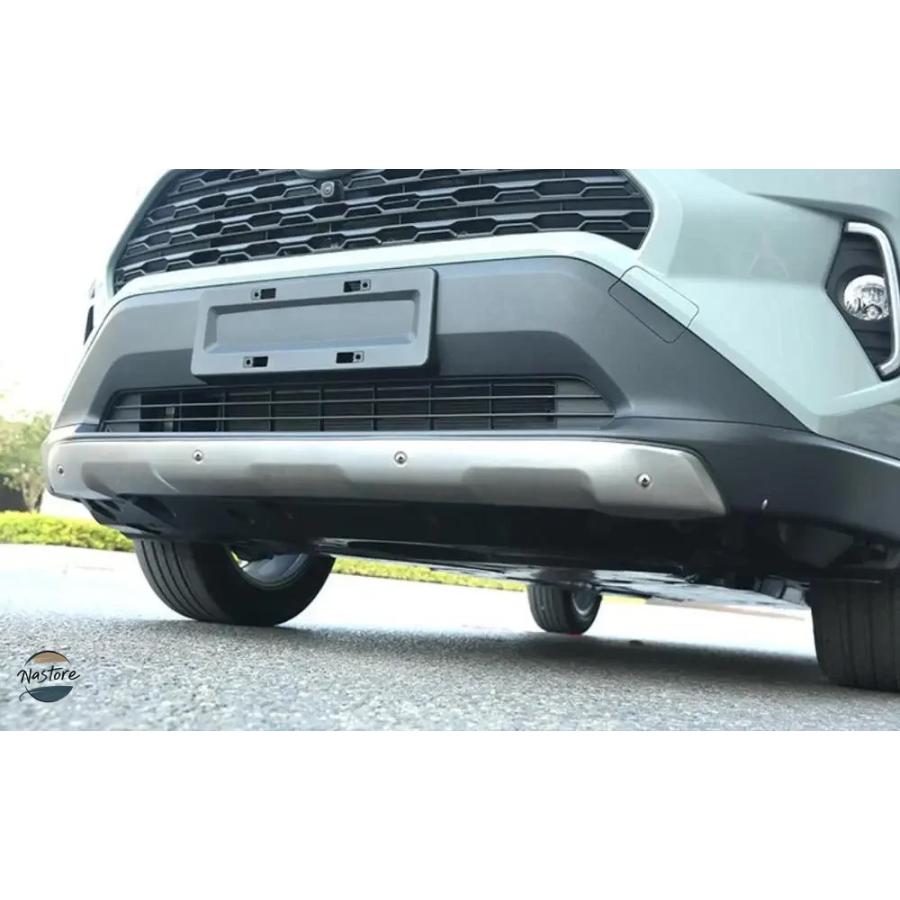 車 RAV4 リヤ スキッドプレート バンパーガード シルバー