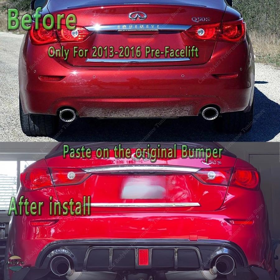 並行輸入品 q50 infiniti s v37 2013-2016 pre-lci f1スタイル リア