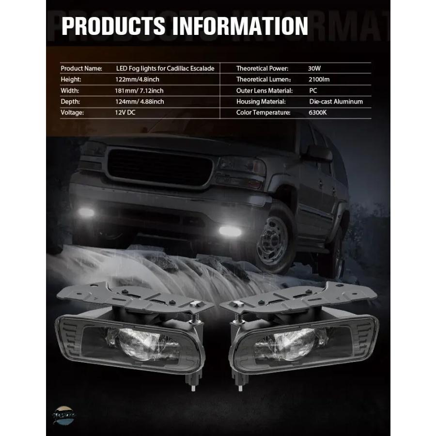 並行輸入品 キャデラック フォグランプ エスカレード esv ext 2002