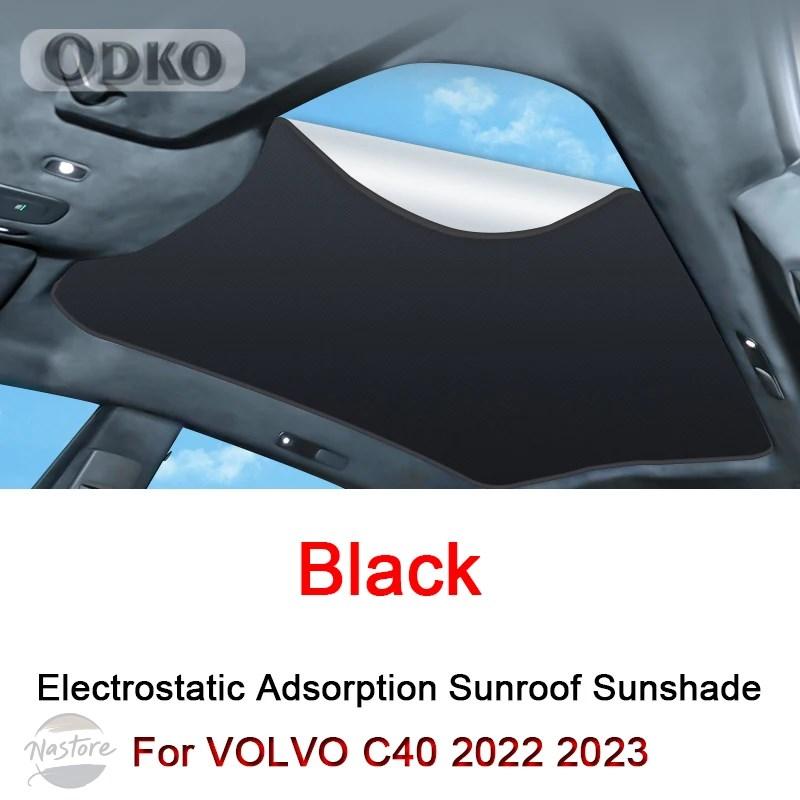 並行輸入品 VOLVO C40 2022 2023 ルーフサンシェード 静電吸着サンルーフサンシェード 天窓ブラインドシェーディングステッカーアクセサリー_1