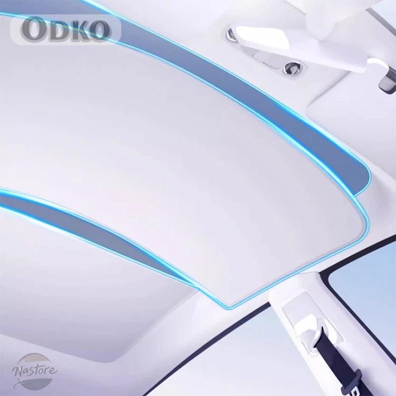 並行輸入品 VOLVO C40 2022 2023 ルーフサンシェード 静電吸着サンルーフサンシェード 天窓ブラインドシェーディングステッカーアクセサリー_4
