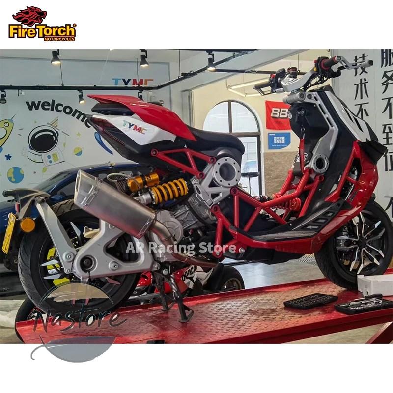 並行輸入品 バイク リップ フロント フルシステム排気エスケープモトミッドリンクパイプスペシャル ス italjet ドラッグスター 125 200 カスタムパーツ 部品_1