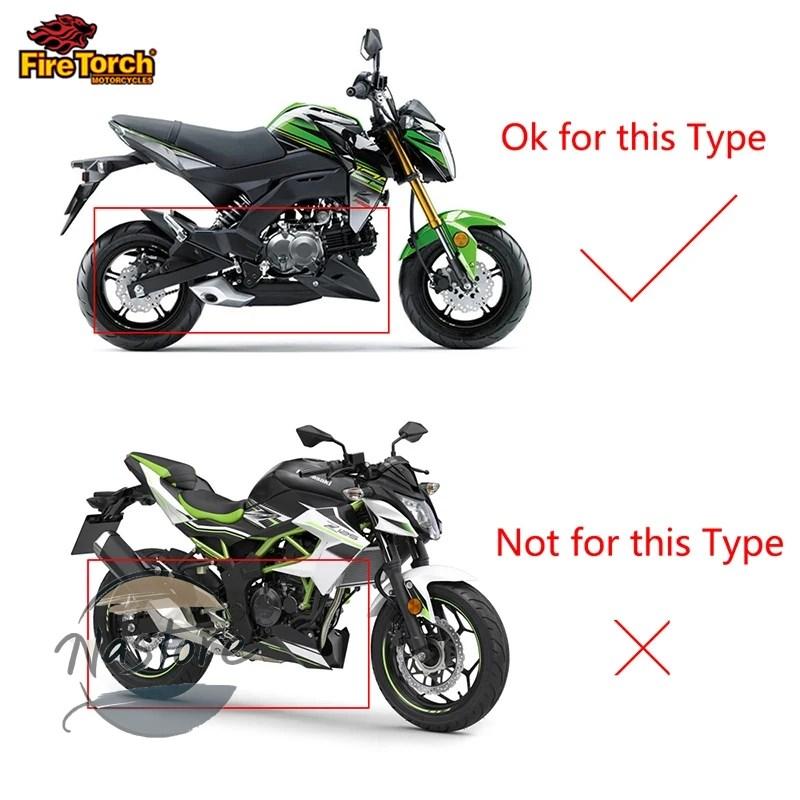 並行輸入品 バイク フロント マフラー 部品 カスタムパーツ アクセサリー カワサキ z125 2018 プロ 2022 排気エスケープフルシステムパイプ dbの画像