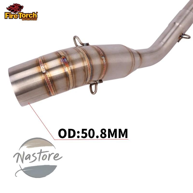 並行輸入品 バイク フロント マフラー 部品 カスタムパーツ アクセサリー カワサキ z125 2018 プロ 2022 排気エスケープフルシステムパイプ dbの画像