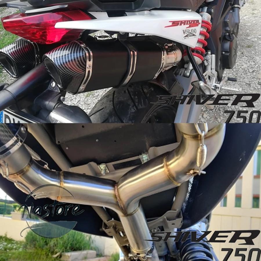 並行輸入品 sl750 バイク マフラー リア アプリ shiver 750 shiver750 gt 750gt 2008 2017 ミッドリンク_1