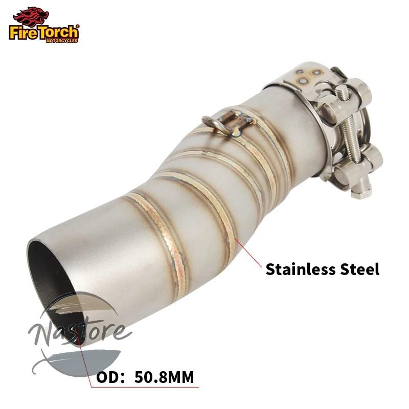 並行輸入品 バイク マフラー cfmoto 450 mt 450mt 2024 2025 排気ステンレス エスケープモト 51 mmミドルリンクパイプ カスタムパーツ 部品 アクセサリーの画像