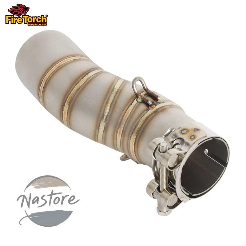 並行輸入品 バイク マフラー cfmoto 450 mt 450mt 2024 2025 排気ステンレス エスケープモト 51 mmミドルリンクパイプ カスタムパーツ 部品 アクセサリーの画像