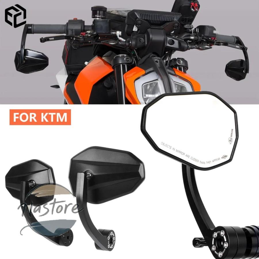 並行輸入品 バイク ミラー バーエンド 二輪 バック サイド ktm