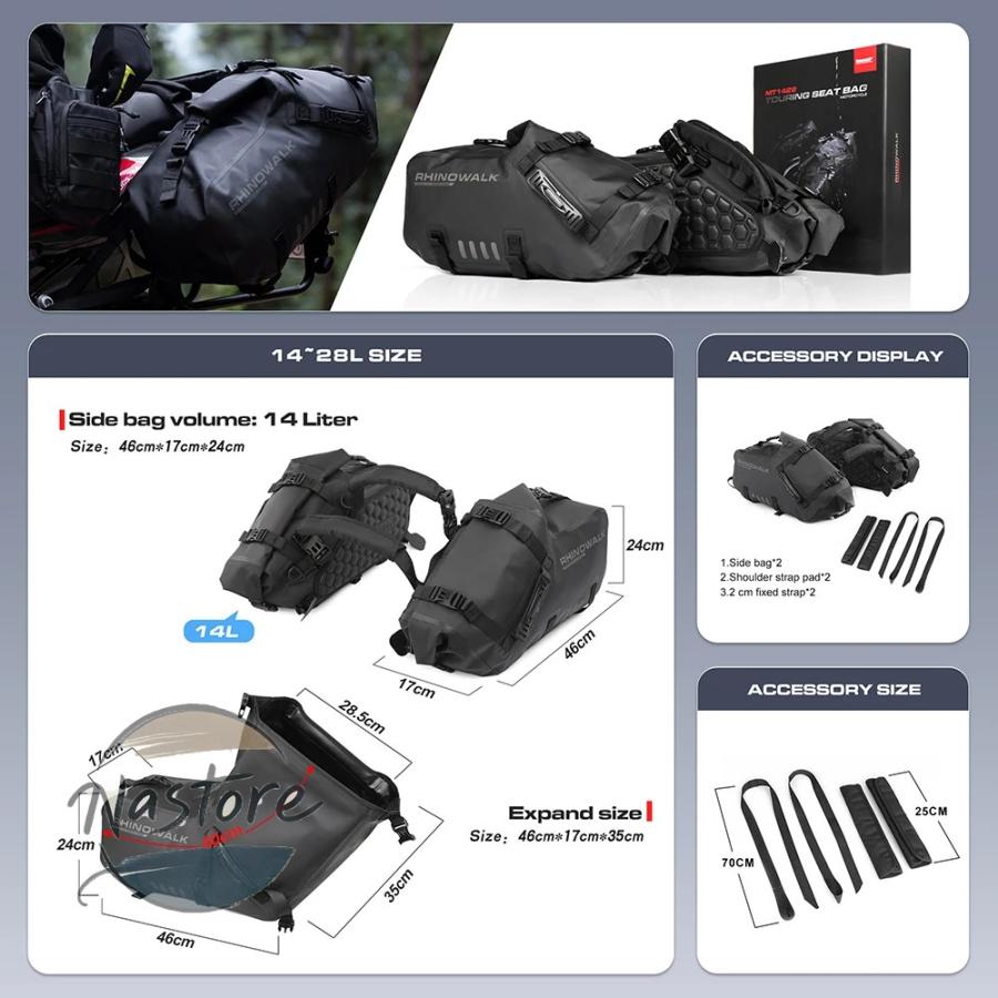 並行輸入品 バイク 防水 pvc バッグ ドライバッグ ダイビング 水泳 ハイキング 運転 ツーリング アウトドア 28l カスタムパーツ 部品 アクセサリーの画像