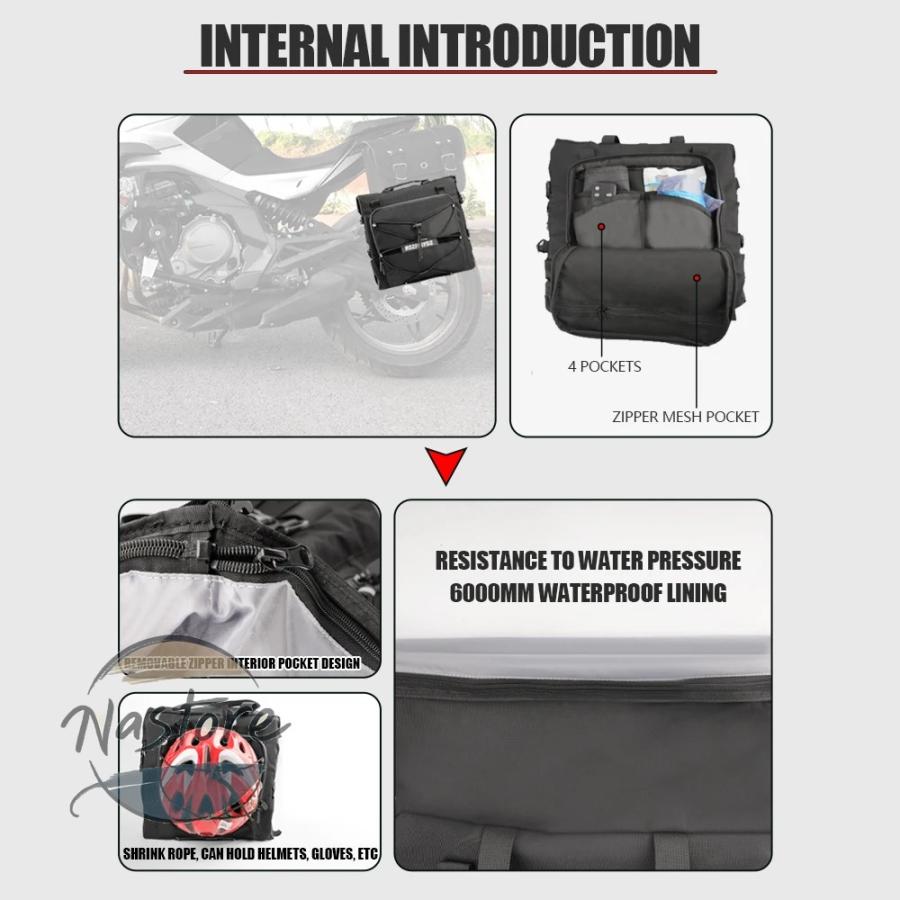 並行輸入品 バイク 防水 二輪 サイドサドル クイックリリース 20l カスタムパーツ 部品 アクセサリー_3