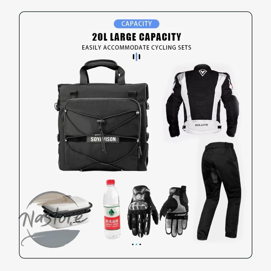 並行輸入品 バイク 防水 二輪 サイドサドル クイックリリース 20l カスタムパーツ 部品 アクセサリー_5