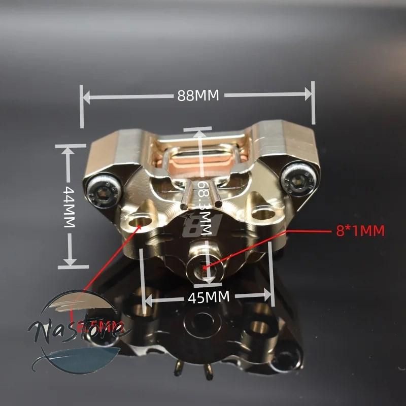 並行輸入品 ホンダ honda バイク ブレーキ powermotor エンデューロ 二輪 キャリパー 45mm パッド入り2ピストン ヤマハ スズキ 同軸 カスタムパーツ 部品の画像