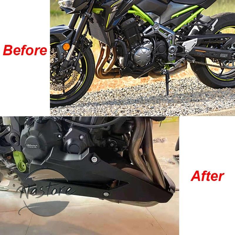 並行輸入品 バイク カバー リア 部品 カスタムパーツ アクセサリー カワサキ z900 2017 2024 スポイラー アンダーフェアリング ボディフレームパネル_2