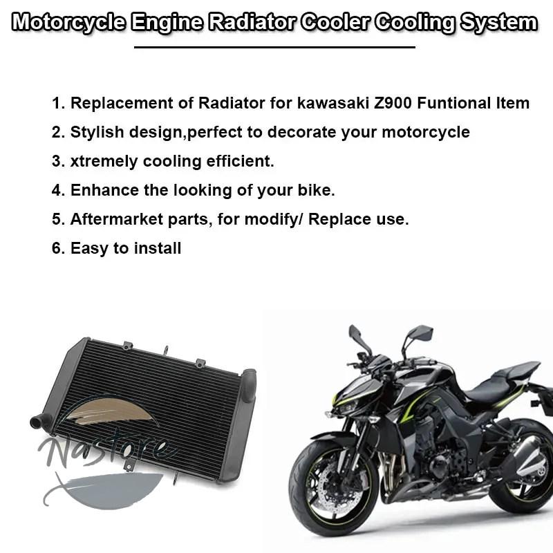 並行輸入品 z1000 バイク エンジン カワサキ 2010 2022 z 1000 ラジエーター 冷却ウォータータンクシステム アルミ カスタムパーツ 部品 アクセサリーの画像