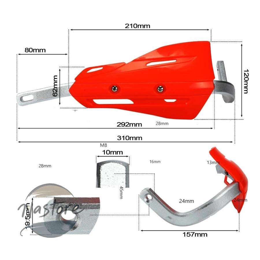 並行輸入品 バイク ガード ハンド ブッシュバー crf cr xr yz wr kx klx rm rmz rmx dr drz tc te fe fc カスタムパーツ 部品 アクセサリーの画像