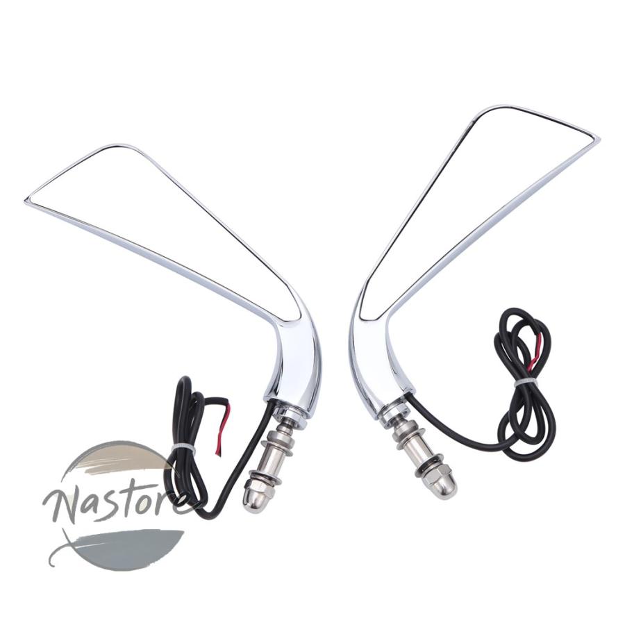 並行輸入品 バイク ミラー 1ペア axe シーケンシャル led リアビュー ウィンカーライト カスタムパーツ 部品 アクセサリーの画像