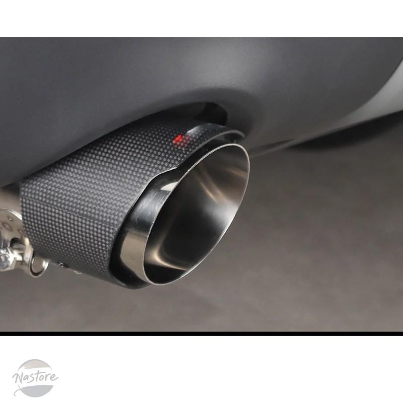 並行輸入品 バイク カスタム エキゾーストサイレンサー 74mm カーボン スポーツレンジ ロード シティスポーツ 中古アクセサリー 部品 カスタムパーツの画像