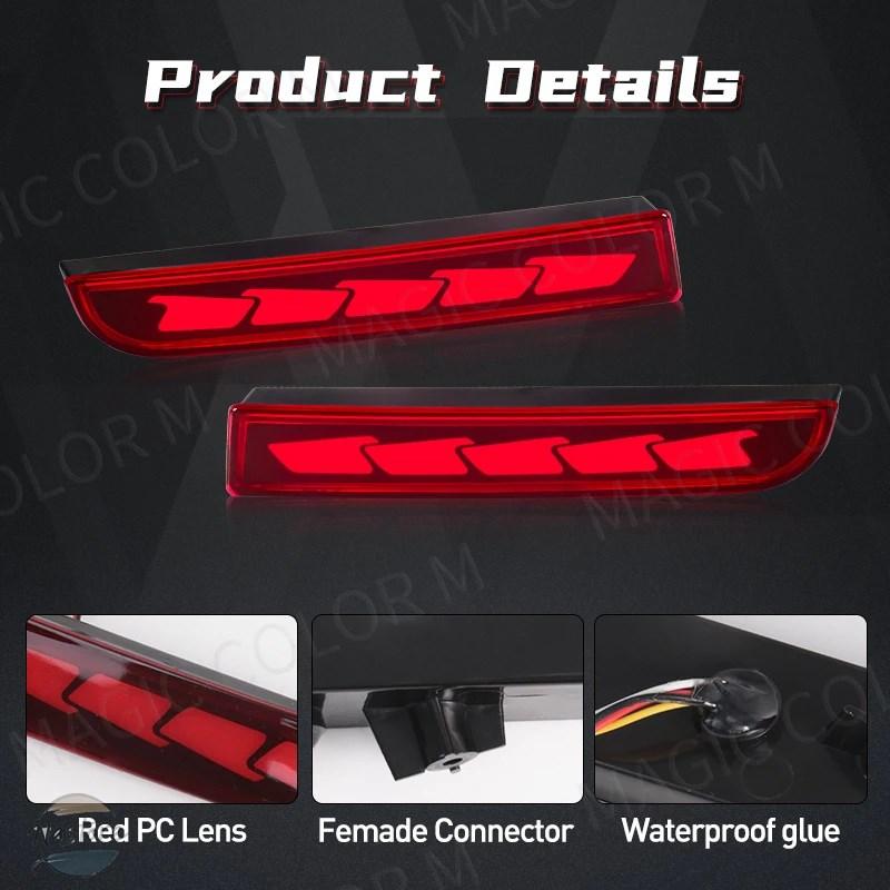 並行輸入品 LEDバンパーライト ダイナミックウィンカー テールブレーキランプ 三菱 ラクター スポーツRVR進化の画像