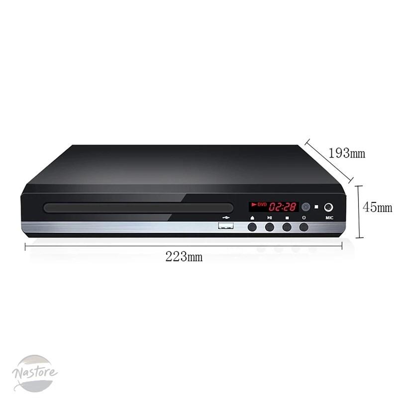 並行輸入品 DVDプレーヤー高解像度1080PホームDVDプレーヤーボックスリージョン DVD CDディスクプレーヤーAV出力内蔵マイクポートの画像