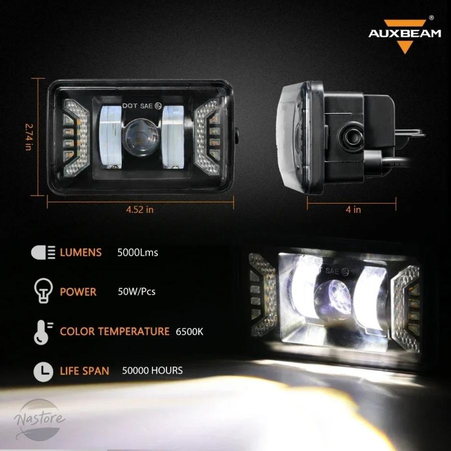 並行輸入品 フォードF150 2015 2020 50W LEDフォグライトアセンブリ フロントライト デイタイムランニングランプの画像