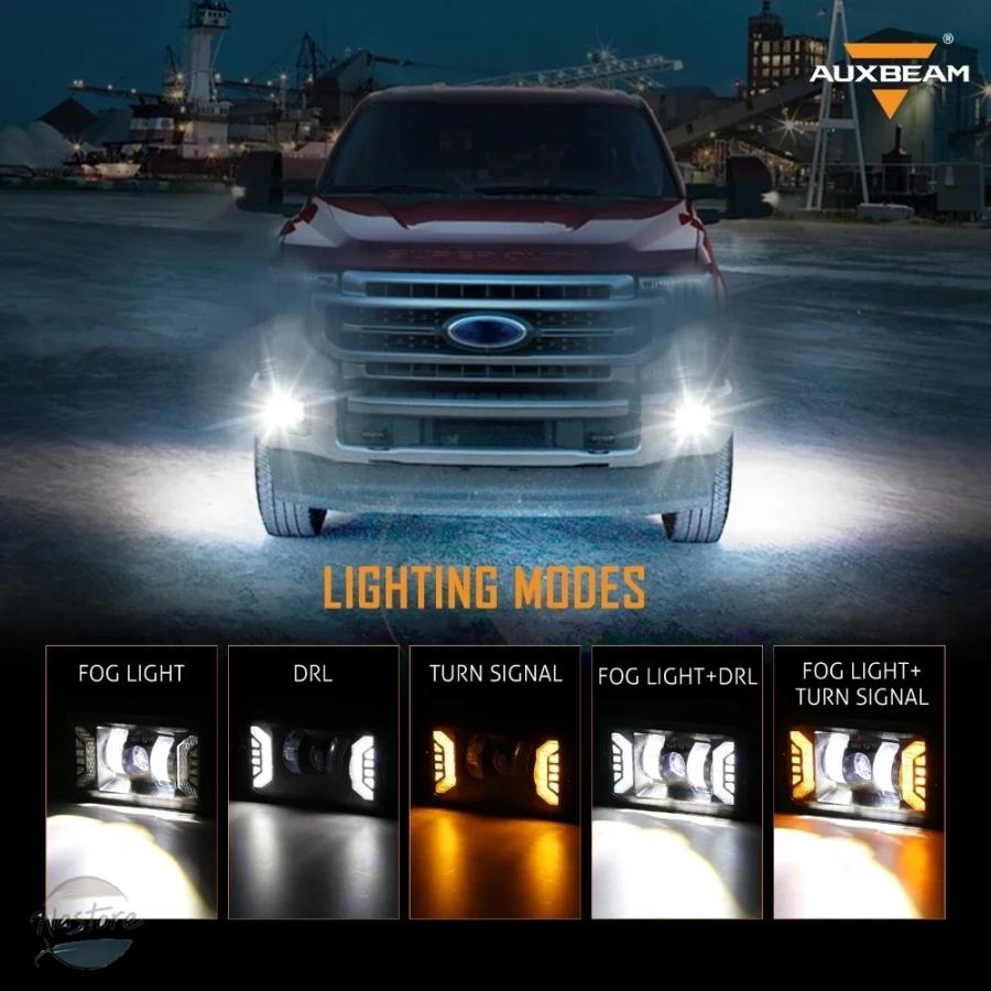 並行輸入品 フォードF150 2015 2020 50W LEDフォグライトアセンブリ フロントライト デイタイムランニングランプの画像