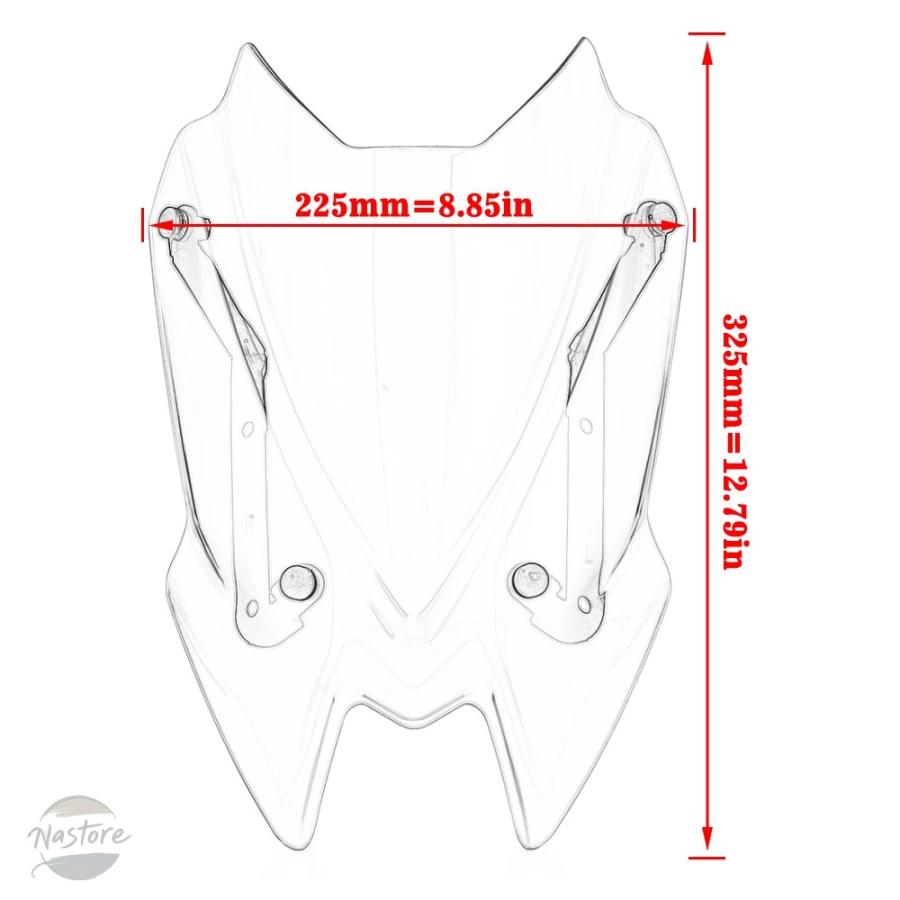 並行輸入品 バイク フロント ガラス カワサキ z900 z650 2020 2021 23 部品 カスタムパーツ アクセサリーの画像