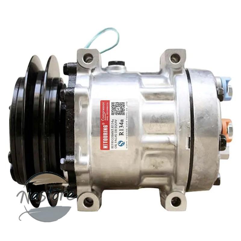 並行輸入品 kobelco エアコンコンプレッサー サンデン7h13 sd7h13 7351