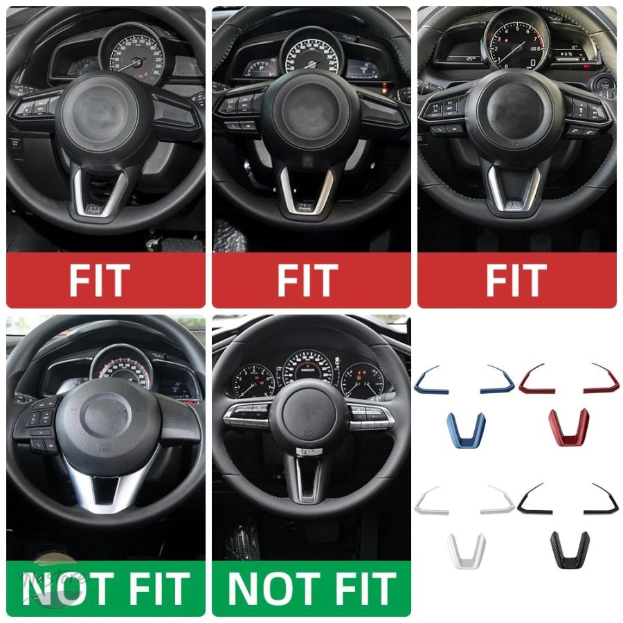 車用ステアリング に適合するマツダ 6 CX-9 CX-3 CX3 CX-5 CX5 2017 2018 車ステアリングホイールカバ 本物のカーボンファイバーパドルシフター,エクステンションステアリングホイールアクセサリー,洗練されたパターン,マツダ6 3 cx3 cx5 cx9  mx5 - AliExpress 34