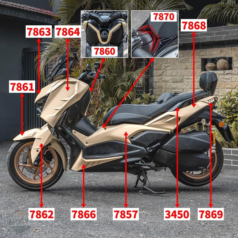 専用ページ 80個 並行輸入品 X MAX300 XMAX300 フェンダー フロント マッドガード