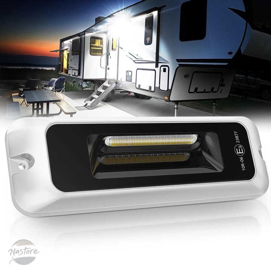 新品　パテオ　エリアライト　キャンピングカー　ボート　防水　外燈　ツインライト 並行輸入品 MICTUNING 4インチ RV 屋外ポーチライト 外装 LED