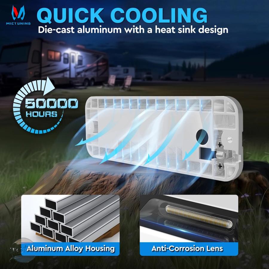 並行輸入品 MICTUNING 4インチ RV 屋外ポーチライト 外装 LED