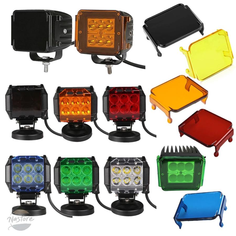 並行輸入品 LED作業灯カバー 防塵 カバー フォグランプ アンバー