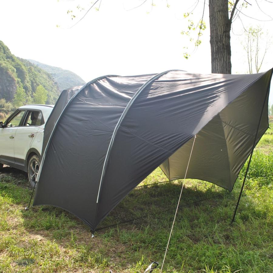 並行輸入品 8人 防水 SUV車 オーニングサンシェルター トランク テント
