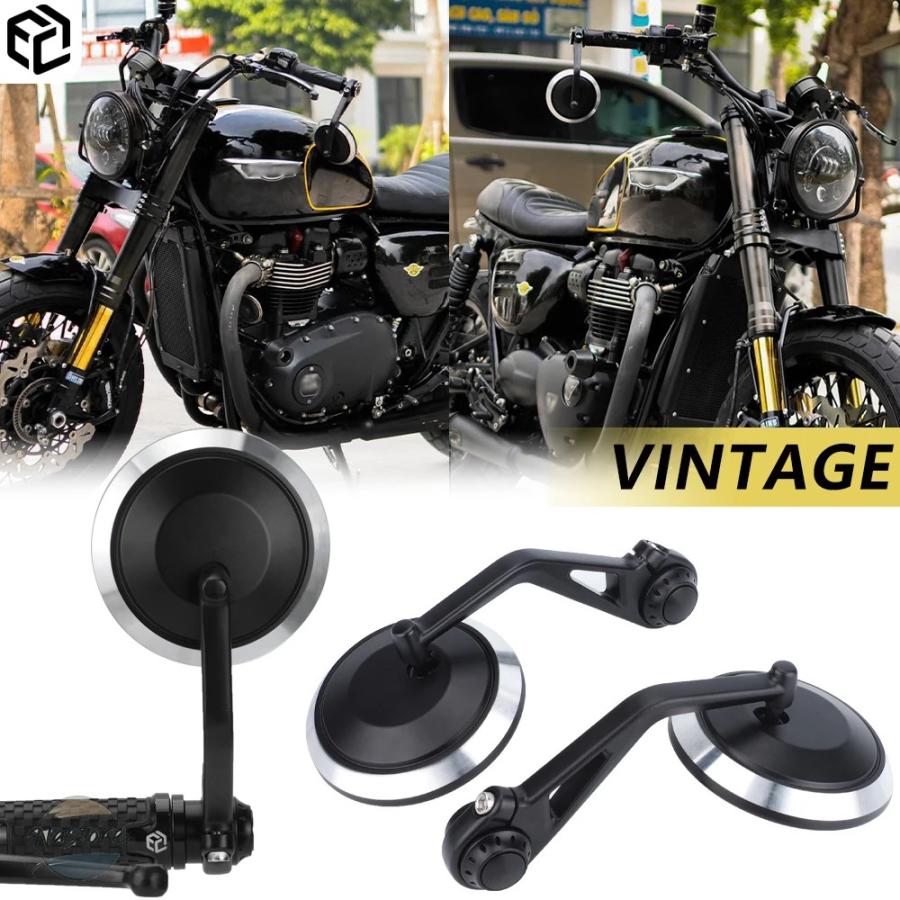 並行輸入品 T120 トライアンフ バイク ミラー バーエンド ボンネビル