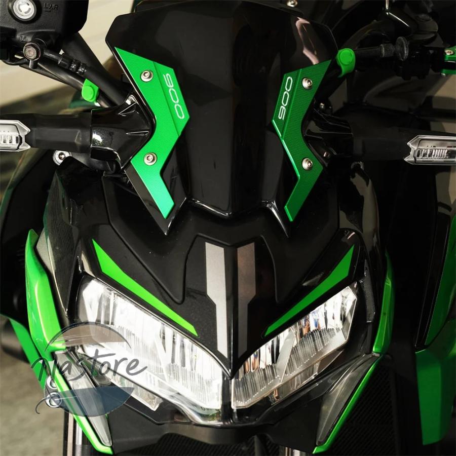 並行輸入品 z900 バイク カバー フロント カワサキ 二輪 ガラス 風デフレクター z 900 abs se z650 2020 2024 cnc カスタムパーツ 部品 アクセサリーの画像