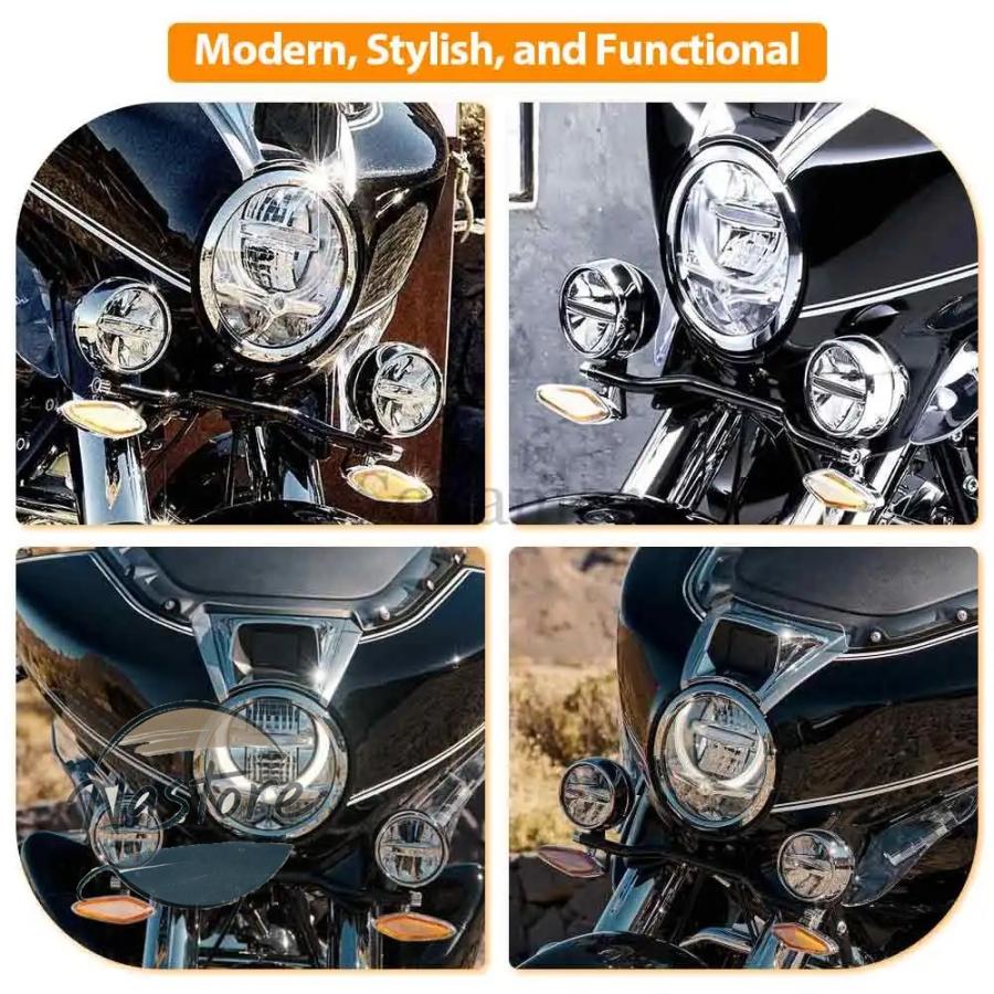 並行輸入品 BMW バイク ヘッド カスタム ヘッドライト ライト ブラケット ledスポットライト r18 2021-23 マウントバー ウインカーアセンブリ フォグランプ_4