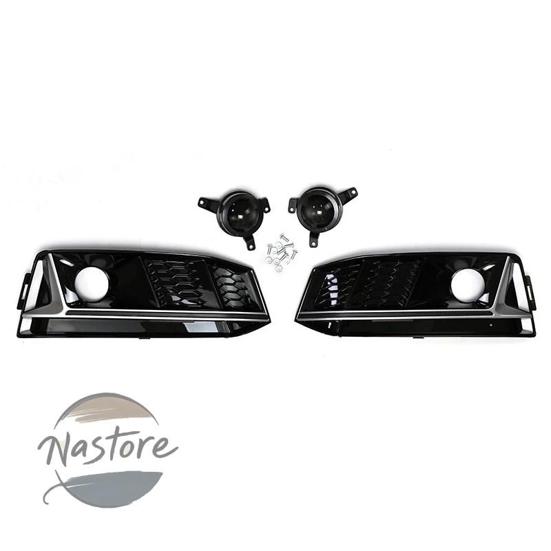 並行輸入品 アウディ audi a4 カバー グリル フロント rolfes バンパー フォグライト トリム b9 s4 s line 2019 2pcs コンベンター カスタムパーツ 部品_1