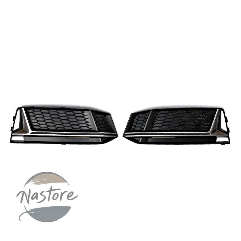 並行輸入品 アウディ audi a4 カバー グリル フロント rolfes バンパー フォグライト トリム b9 s4 s line 2019 2pcs コンベンター カスタムパーツ 部品_2
