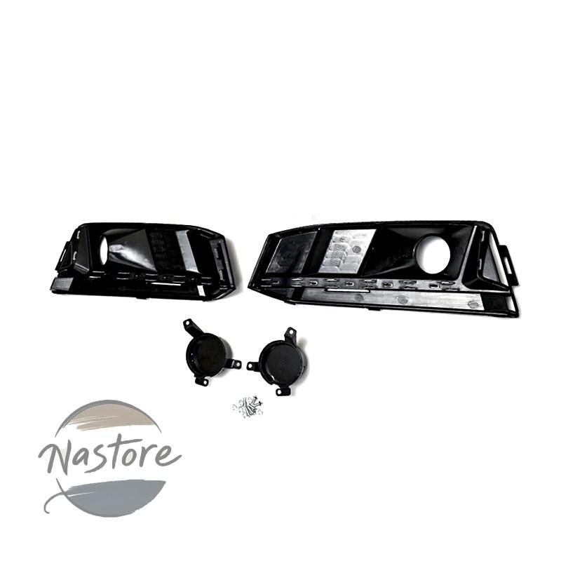 並行輸入品 アウディ audi a4 カバー グリル フロント rolfes バンパー フォグライト トリム b9 s4 s line 2019 2pcs コンベンター カスタムパーツ 部品_3
