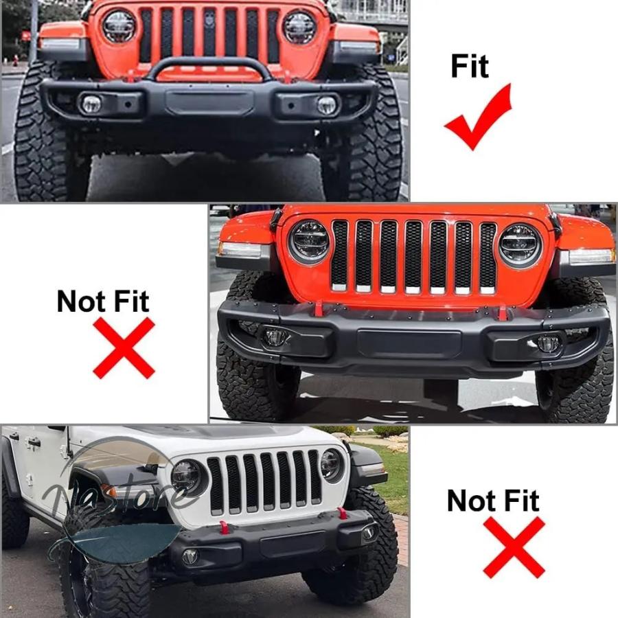 並行輸入品 ジープ jeep カバー ラングラー フロント バンパー フォグライト jl 2018 トリムベゼル 10周年記念ルビコン カスタムパーツ 部品 アクセサリー_5