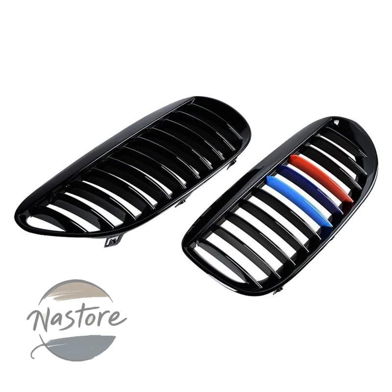 並行輸入品 BMW フロント 光沢グリル e63 e64 650i 645ci m6 04 10 coupe convertible カラーm ブラック 2個 部品 カスタムパーツ アクセサリー_4