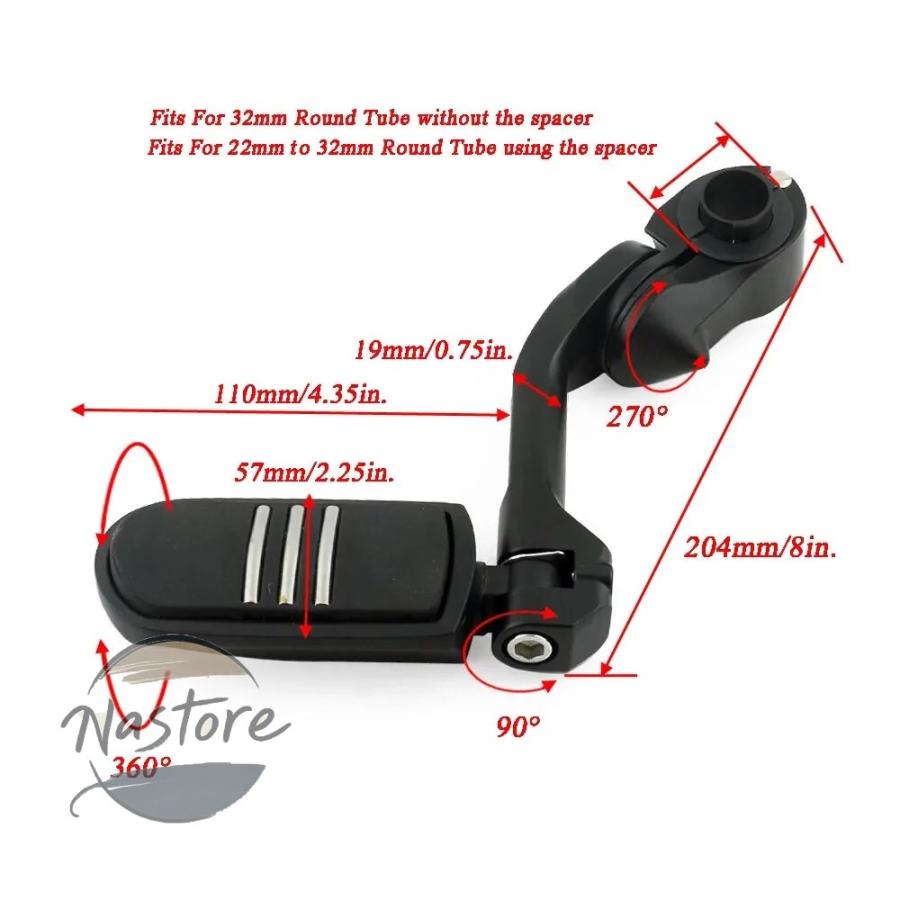 並行輸入品 バイク カスタムパーツ カスタム 高速 二輪 フットペグ 1 4 インチ 32mm ハーレー electraグライド 超クラシックflhtcu カスタムパーツ 部品の画像
