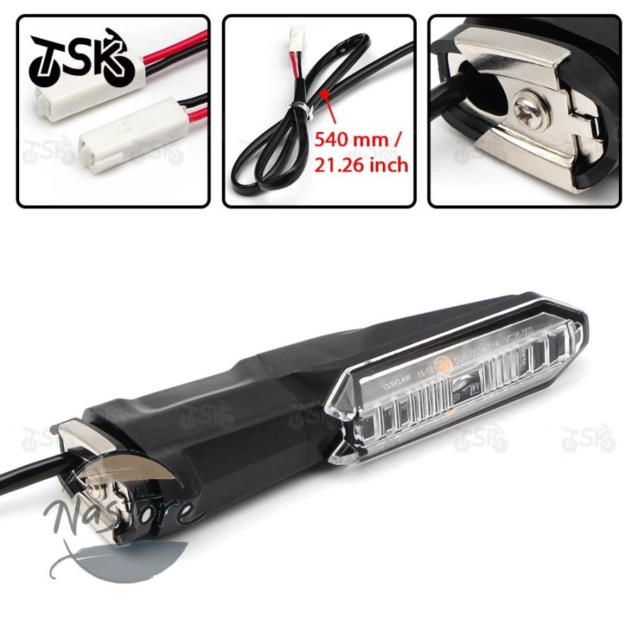 並行輸入品 er6n バイク ウインカー カワサキ ニンジャer 6n 6f er6f ledウィンカーインジケータライト カスタムパーツ 部品 アクセサリーの画像